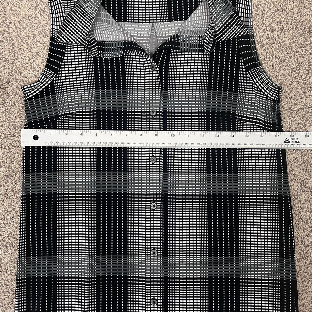 Brooks Brothers Grey Plaid Jersey Shirt Dress - M - Picture 8 of 9
